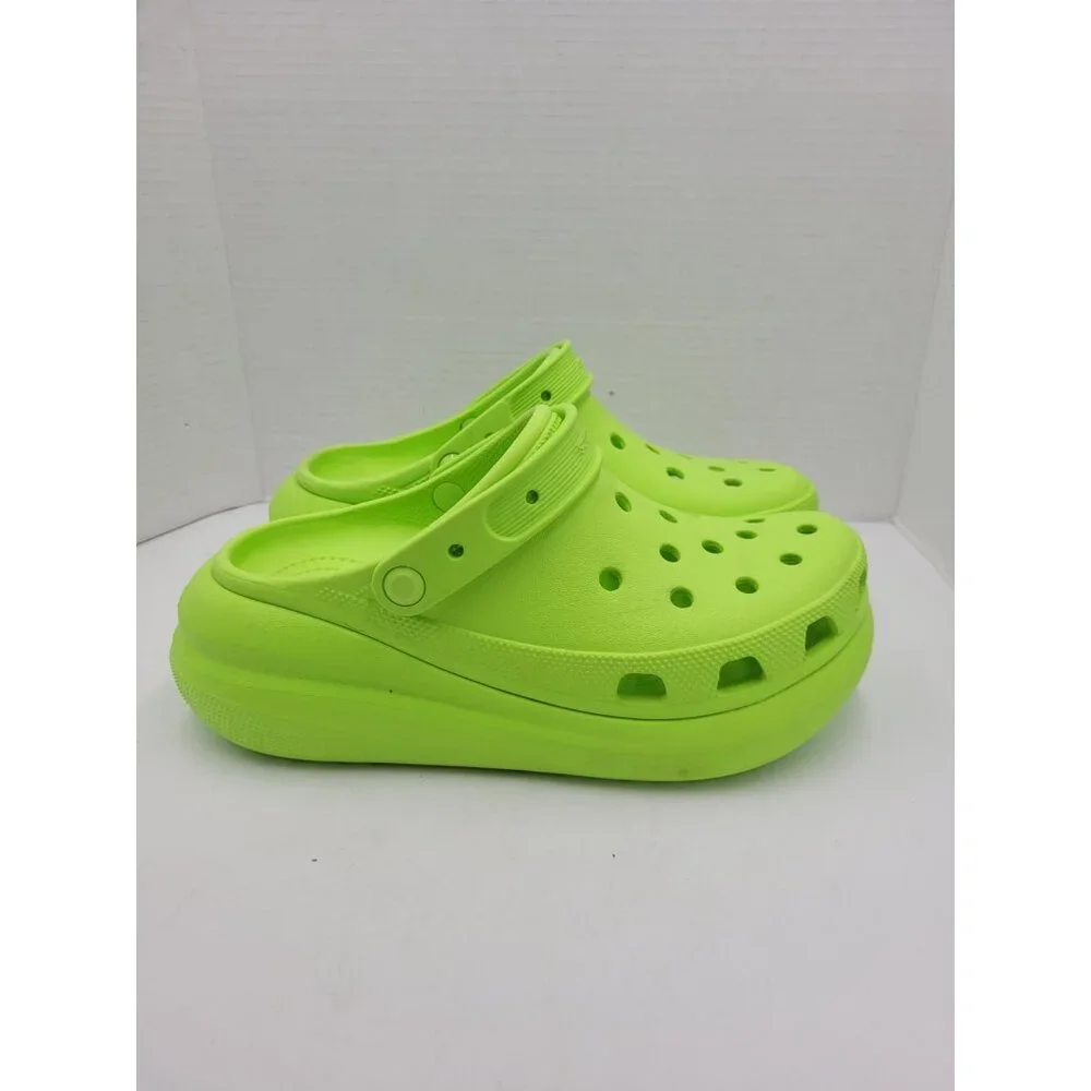 CROCS Classic Platform Clog in Neon Green - Picture 8 of 11
